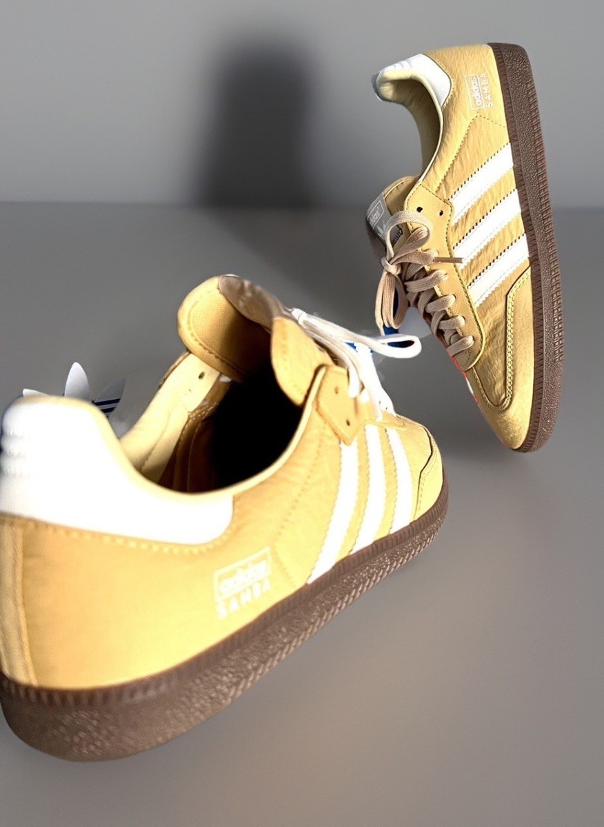 Adidas Samba OG Nylon Oat Yellow Reflector Pack Size 8.5 Men's Shoe OG6170  | eBay