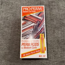Pro Perm Medium Rods Paper Boxed New Open Box kit 2 36 Salon Perm Rods