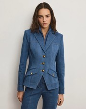 NEW AUTH VERONICA BEARD Randy Denim Dickey Jacket, Size 4