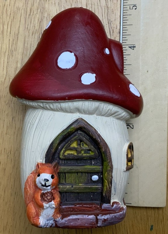 Mushroom Fairy Gnome House About 5 Inches Tall