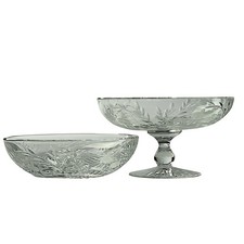 Stuart Crystal, Cascade, Fuchsia, 2 X Bowls