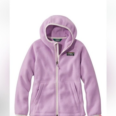 L.L. Bean Kids  Mountain Classic Fleece, Lavender Fleece Zip-Up Hoodie size 6-7
