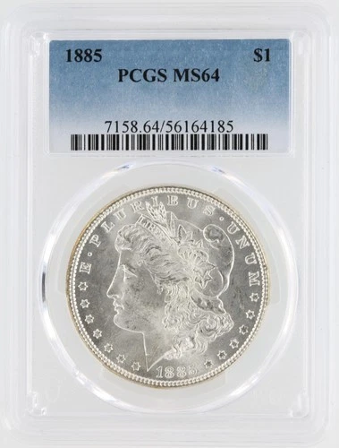 1885 Morgan Silver Dollar PCGS MS64 S$1 Philadelphia Minted No Reserve
