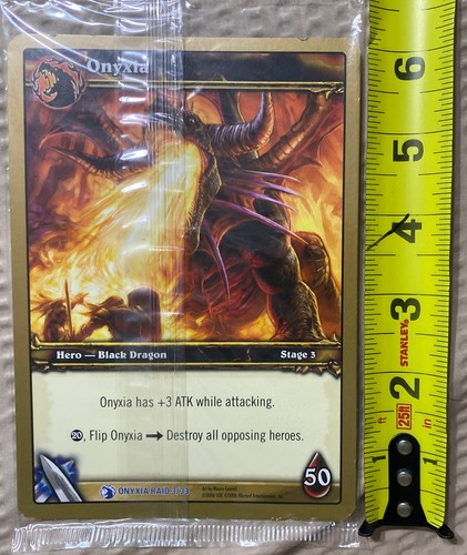 World of Warcraft Onyxia's Lair Raid Large Insert Trading Card SEALED BRAND NEW - Picture 3 of 4