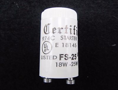 New! Sylvania Fluorescent Starter Fluorescent Lamps CSA Certified FS-25