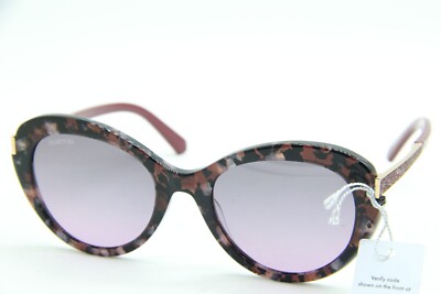 NEW SWAROVSKI SK 327 55T PURPLE MARBLE GOLD GRADIENT AUTHENTIC SUNGLASSES 53-20