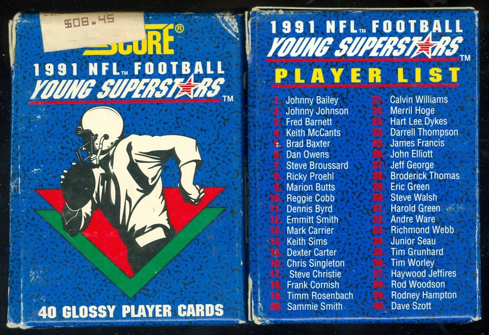 1991 SCORE YOUNG SUPERSTARS GLOSSY NFL FOOTBALL CARD 1-40 SEE LIST - Image 2 of 2