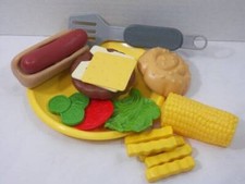 Little Tikes Pretend Play Food Double Cheese Hamburger Corn Crinkle Fries Meal