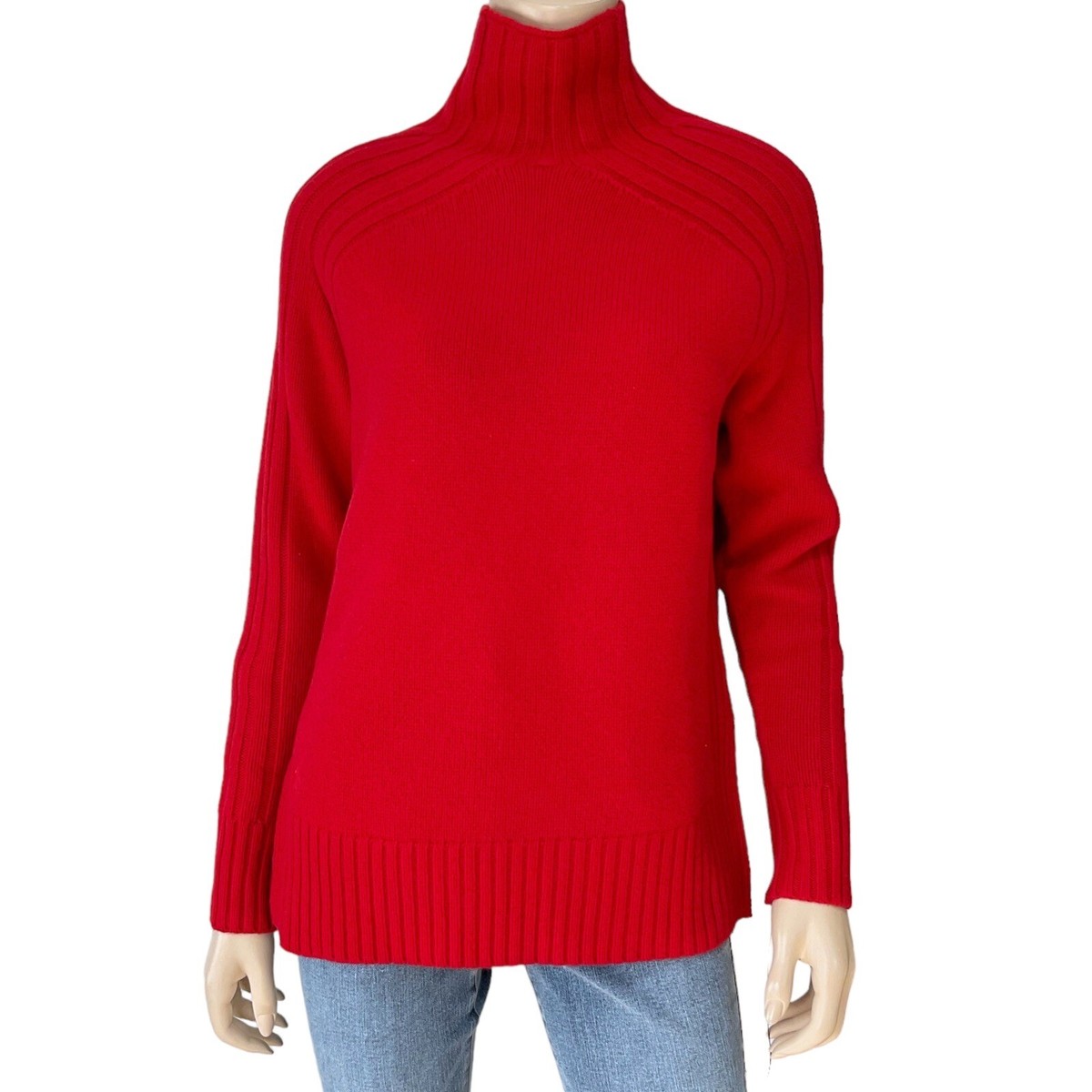 Polo Ralph Lauren Womens Red Long Sleeve Turtleneck Sweater