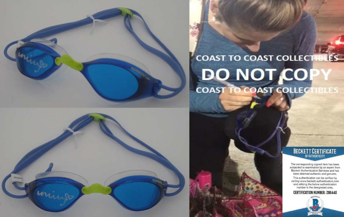 Missy Franklin USA Olympic gold medalist swimmer signed Swim goggles COA proof Missy Franklin USA Olympic gold medalist swimmer signed Swim goggles COA proof