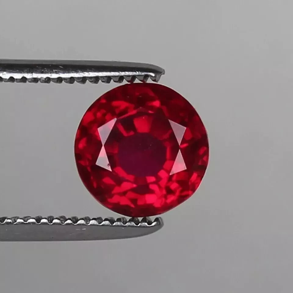 Natural Red Ruby Round Loose Gemstone 8.18 Ct Certified Ring Size Stone-image
