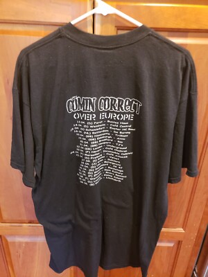 VTG Comin Correct Europe Tour NYHC Punk Band T-Shirt XL 25 Ta Life 