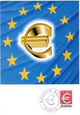 3214+ FDC  CARTE 1er JOUR        TIMBRE  EURO