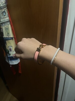 Hermes Clic H Bracelet Color Pink Size:PM