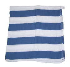 Cloud Island Wide Blue White Stripe Baby Swaddle Blanket Muslin Cotton
