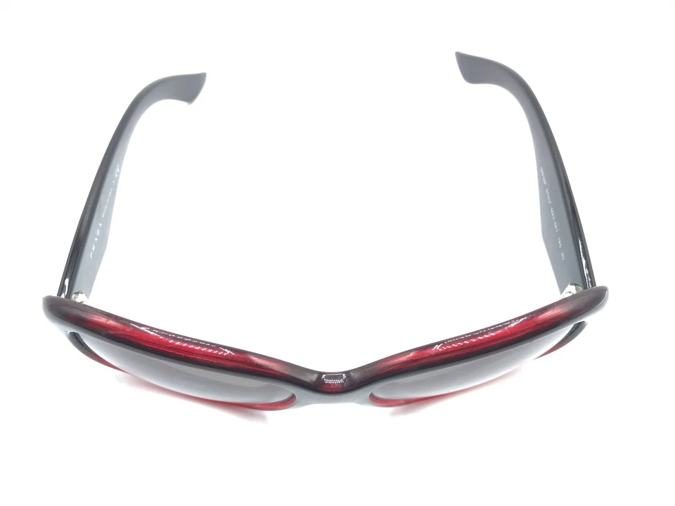 Gafas de sol Prada SPR 32P MAX-0A7 rojas de gran tamaño lentes grises 57-17 140 Italia para mujer Foto 3 de 4
