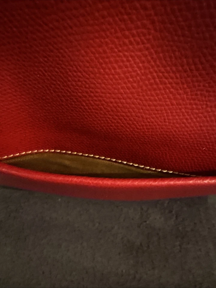 Lamarthe Italian Leather Women Small Red Backpack Slightly Used - Image 4 of 4