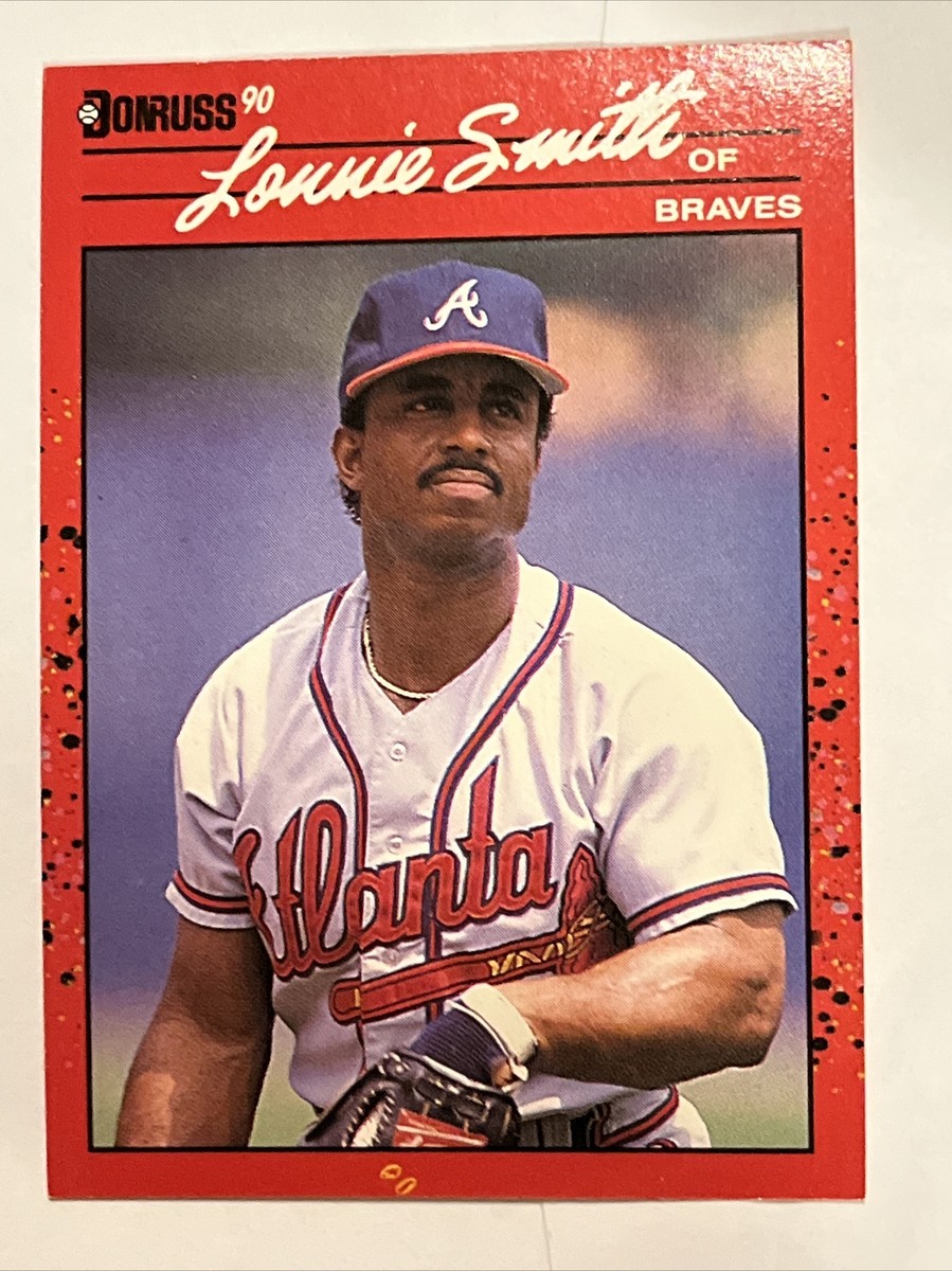 ERROR NO DOT 1990 DONRUSS BASEBALL CARD #222 LONNIE SMITH