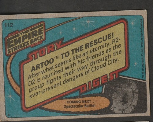 1980 Topps Empire Strike Back cards 1-250 EX You Choose Complete Your set AG24 - Picture 115 of 205