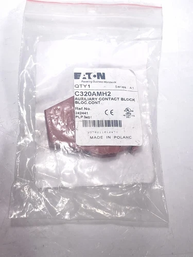 EATON C320AMH2 AUXILIARY CONTACT BLOCK TWO-POLE FOR C30 CONTACTORS -11 AVAILABLE