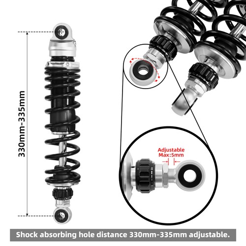 Remote Reservoir Rear Suspensions Shocks Fit For Harley Electra Road Glide 14-24 - Bild 12 von 20