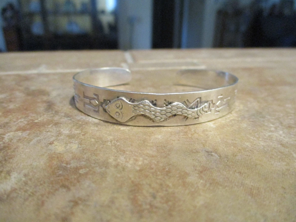 FINE Old 1950 s Fred Harvey Era Navajo Sterling Silver APPLIED