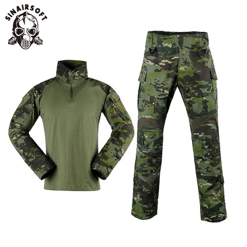Juego de Pantalones y Camisa de Combate Táctico Militar BDU G3 Uniforme Mangas Largas Exterior EE. UU. - Imagen 9 de 12