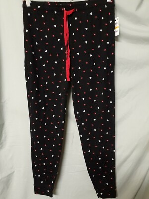 Jenni Black Lounge Sleep Pajama Pants Lips Diamonds Women's Size Medium 32 - 36''