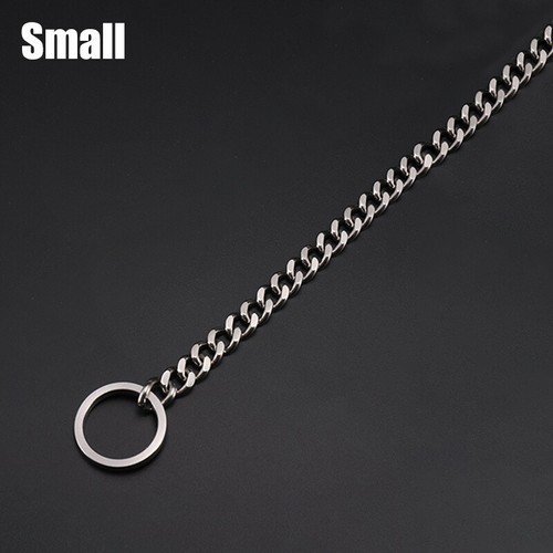 Gargantilla para caminar con correa de cadena de plomo antideslizante collar de metal collar de estrangulador de entrenamiento para perros - Imagen 12 de 14