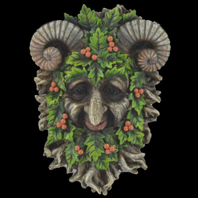 Gothic Pagan Kelten Green Man Tree Ent Hörner Waldgeist Wand Relief Garten Deko