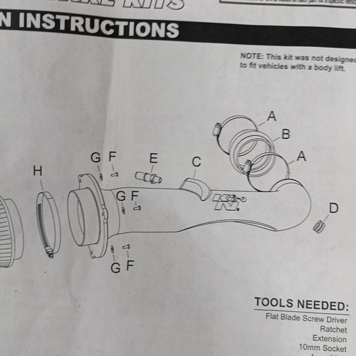 K&N 63-1576 JEEP Performance Air Intake System Plastic Only - Picture 8 of 9