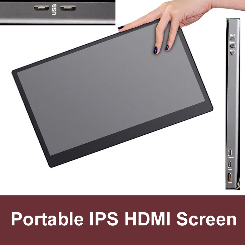 11.6'' Portable USB Type-C Monitor HDMI Second Monitor HD 1920x1080p IPS Screen - Image 4 of 4