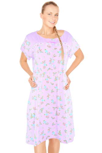 JEFFRICO Nachthemden für Damen Kurzarm weiche Nachtwäsche bequeme Nachthemden 823 - Bild 2 von 32