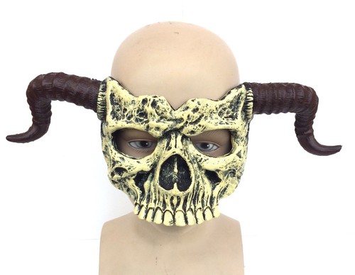 RAM Totenkopf Maske Teufel Hupe Schaum Latex Ball Horror Halloween Kostüm Bone - Bild 3 von 4