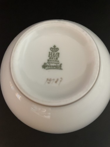 H&C SELB BAVARIA HEINRICH CREAMER & SUGAR BOWL HUT20 GOLD LAUREL - Picture 7 of 15