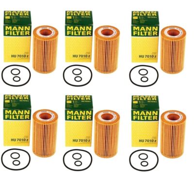 Set 6 Engine Motor Oil Filter Kits For Mercedes E250 GLK250 ML250 Sprinter Mann