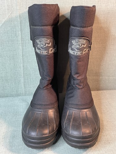 Arctic Cat Herren Schneestiefel Größe 8 Schwarz Reißverschluss Warm Stiefeleinsätze - Bild 2 von 10