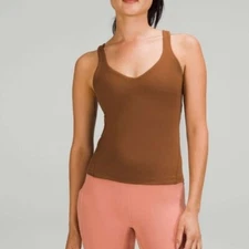 Lululemon Align Waist Length Tank Top Roasted  Brown Nulu Size 2 NWT
