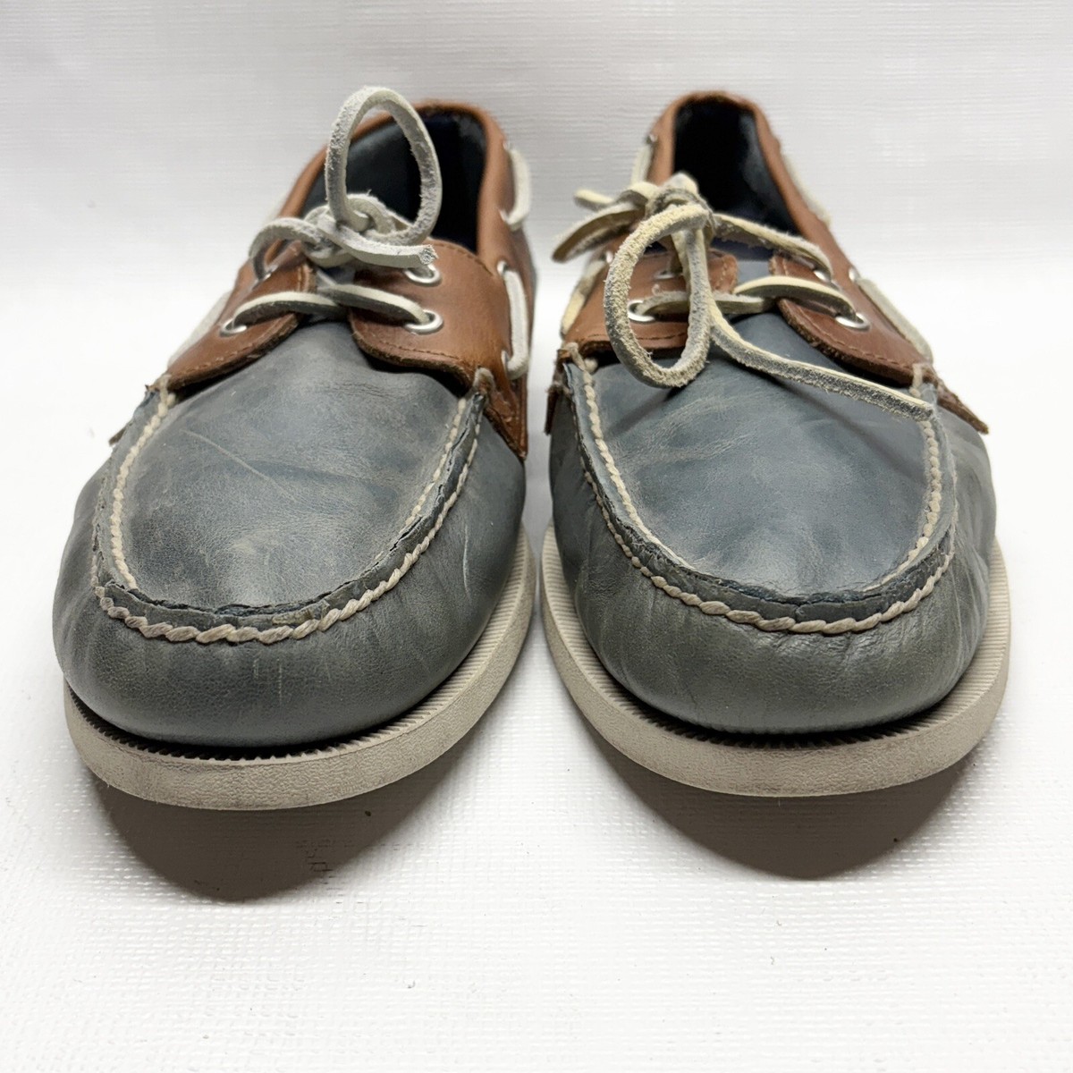 Sperry Top-Sider J.Crew Two Tone Blue Leather Boat Shoes