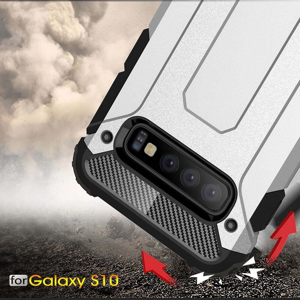 Capa protetora resistente AMZER híbrida dupla camada para Samsung Galaxy S10 - Imagem 2 de 4