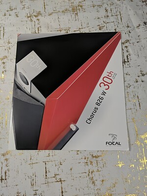 CHORUS 826 W 30TH FOCAL LIMITED EDITION AUDIOPHILE BROCHURE MANUAL AD