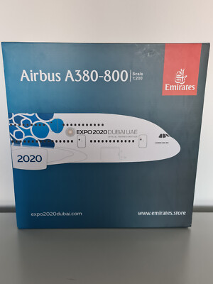 1:200 Herpa Wings Emirates Airbus A380-800 Reg. A6-EOC 570800 EXPO 2020 Dubai