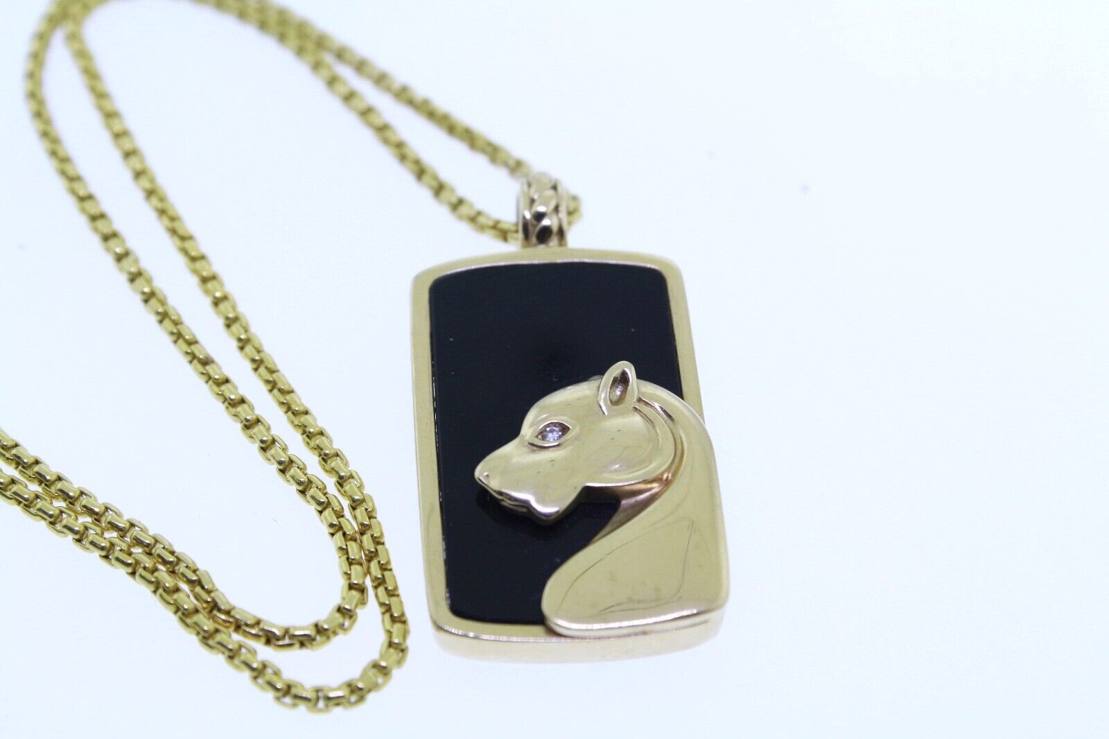 Effy 14k Gold Dog Tag Chain Necklace - image 2