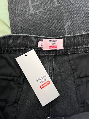 Martine Rose x Supreme Denim Cargo Pants - Size 34 - Washed
