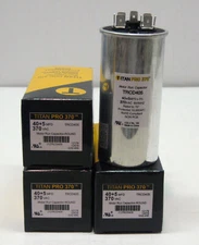 TRCD405-4 Lot of 4 of Round 40 + 5 uf mfd 370 Volts Dual Run Capacitor Titan Pro