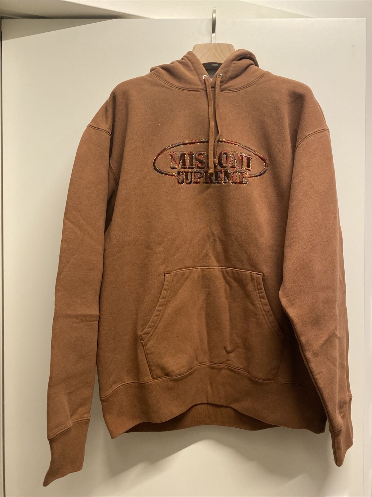 Supreme x Missoni Hooded Brown Sweatshirt Size Large