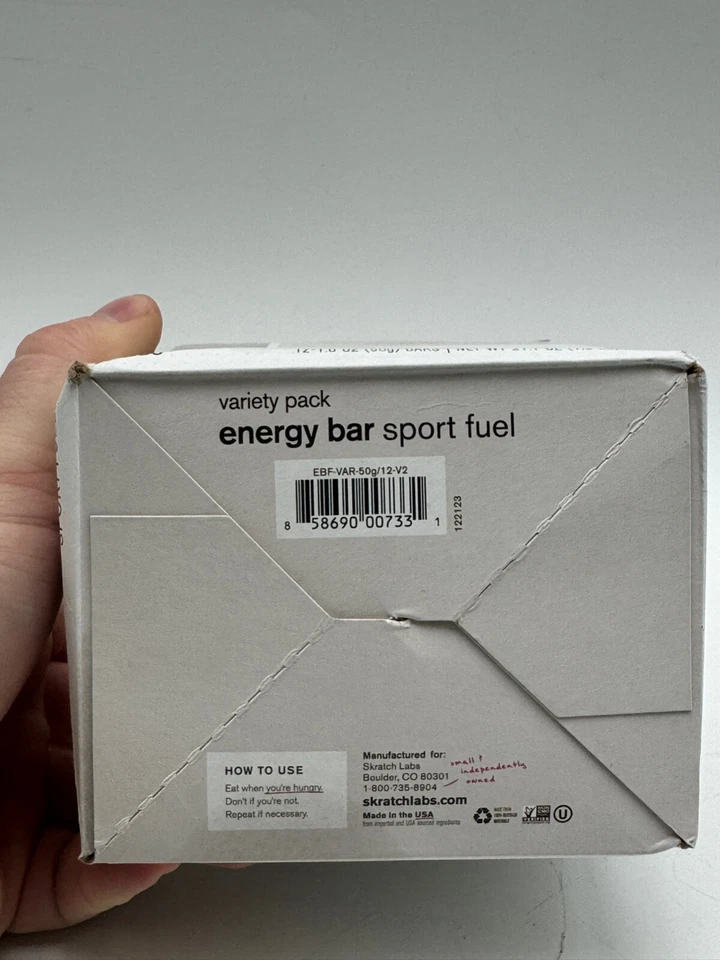 Skratch Labs Variety Pack Energy Bar Sport Fuel 12-1,8 OZ Barras BB:06/2025 Foto 4 de 4