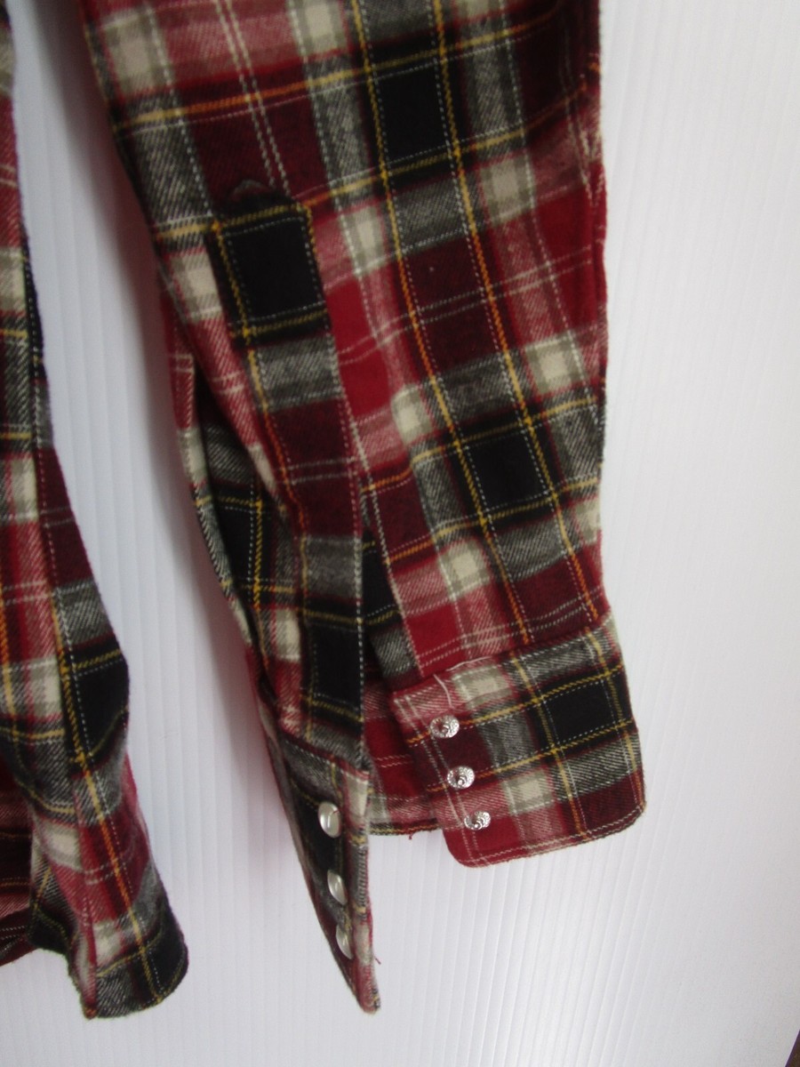 Chemise Wrangler homme 2XL rouge flanelle perle snap western