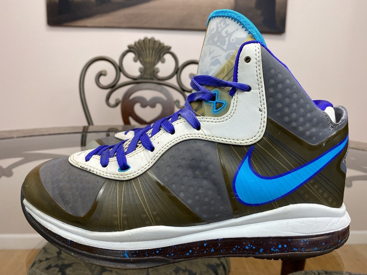 NIKE LEBRON SIZE 8.5 SUMMIT HORNETS GREY BLUE CONCORD 429676  display picture 3