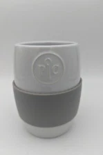 Pampered Chef White Silicone Gripper Mug Cup For Egg Cooker Oatmeal Cake No Lid